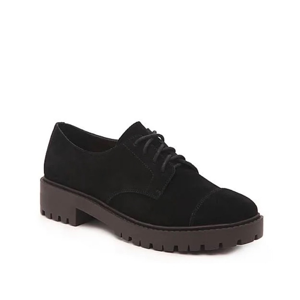 Lucky brand ibira Oxford platform dress shoes lace up size 10 NWOT black leather